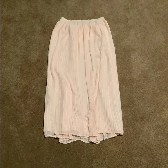 LC Lauren Conrad Maxi Skirt Pink Pleated Tulle Size M - Picture 2 of 5
